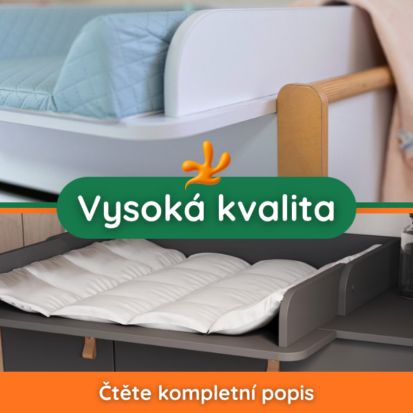 Odnímatelný přebalovací pult Gekko Kids. 60 cm. Tmavý ořech